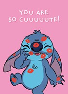 Valentijnskaart Stitch you are so cuuuuute
